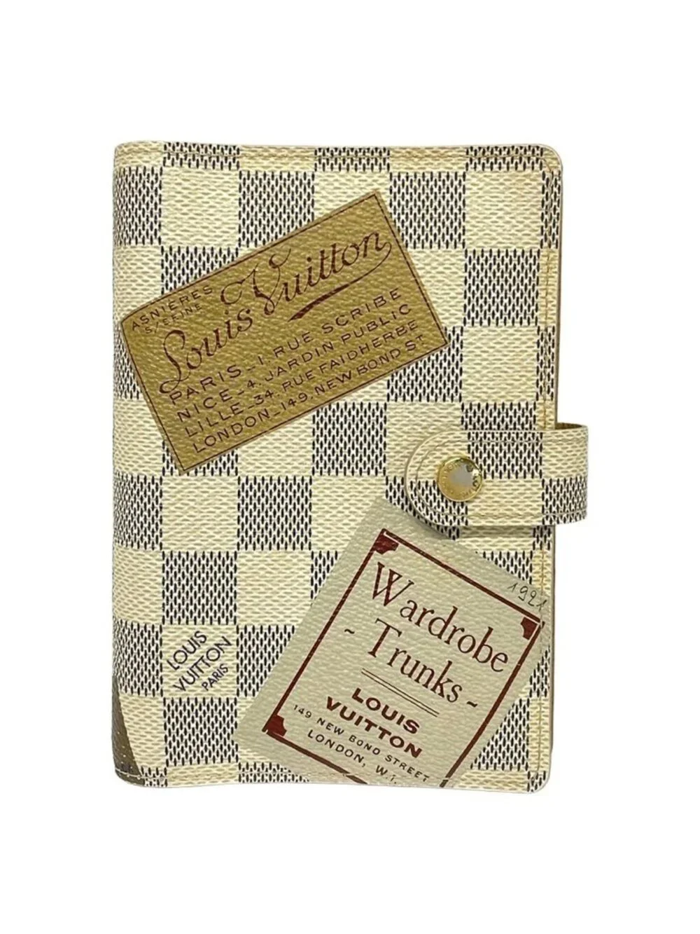 Louis Vuitton Notebook Damier Agenda PM Azur Label Collection Initial